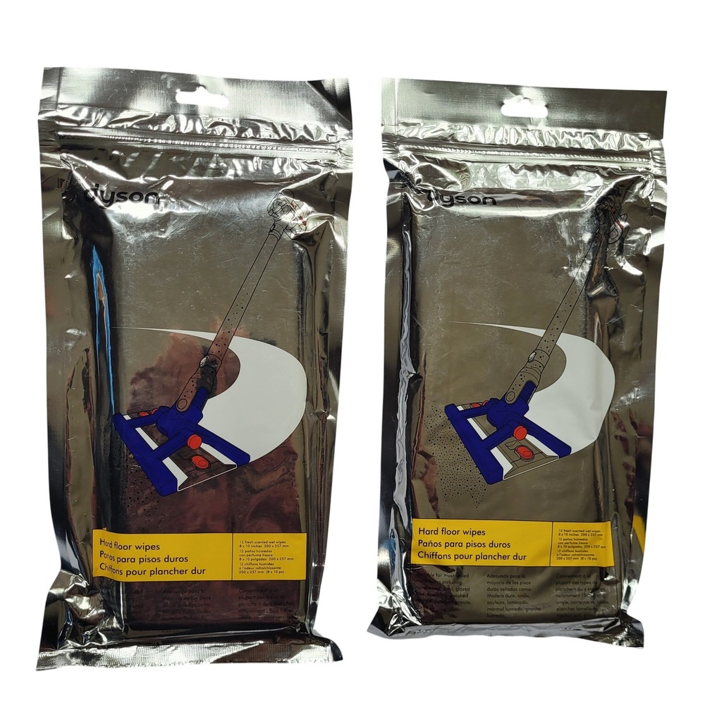 Dyson Wood Floor Wipes for DC56 DC57 12 Wipes 2 Packs 8x10‎ Sealed